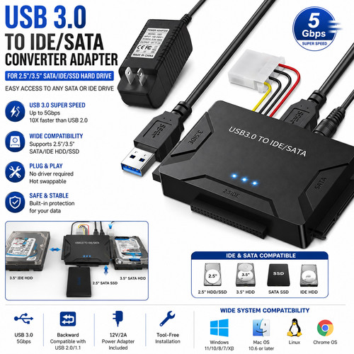 Usb ide sata converter - to,